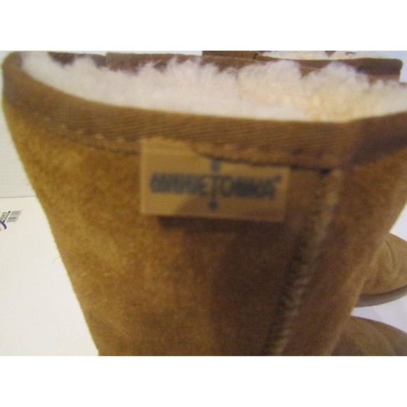 Minnetonka Olympia Brown Suede Sheepskin Boots Womens Size 10 - Picture 4 of 8